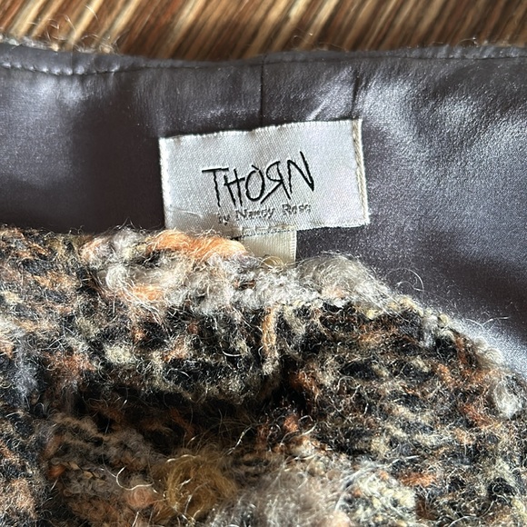 Knit Blazer by Thorn. Small. Wool, Acrylic, Mohair, & Nylon. Lining 100% Silk. - Picture 7 of 7